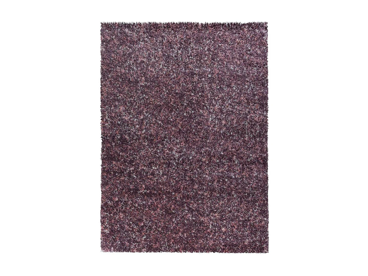 Tapis poils longs shaggy 80x150 rectangle tissé rose motif faux uni UNI D