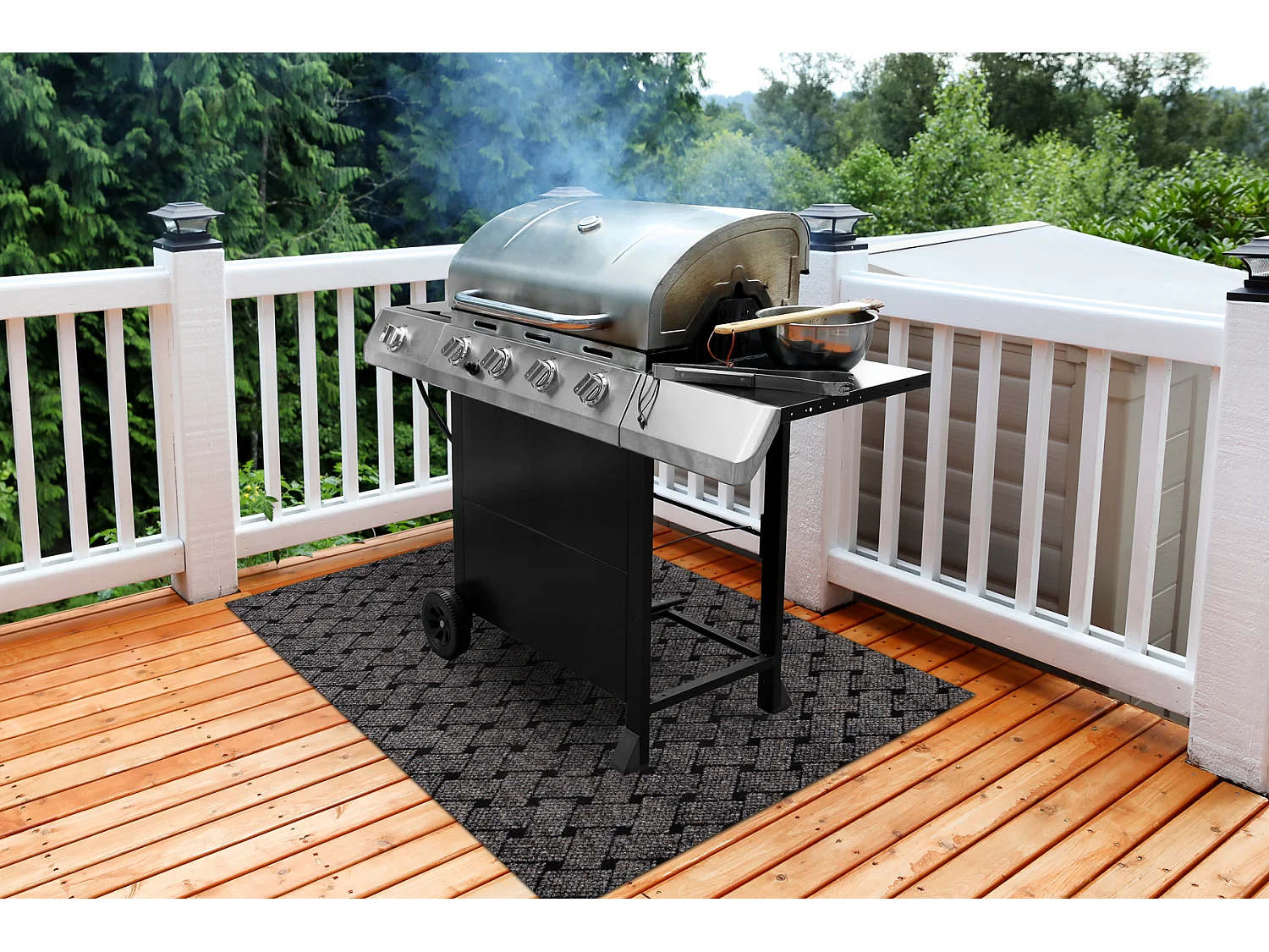 Tapis de protection pour barbecue VECTRA 316 pour terrasse, extérieur 150x200 cm