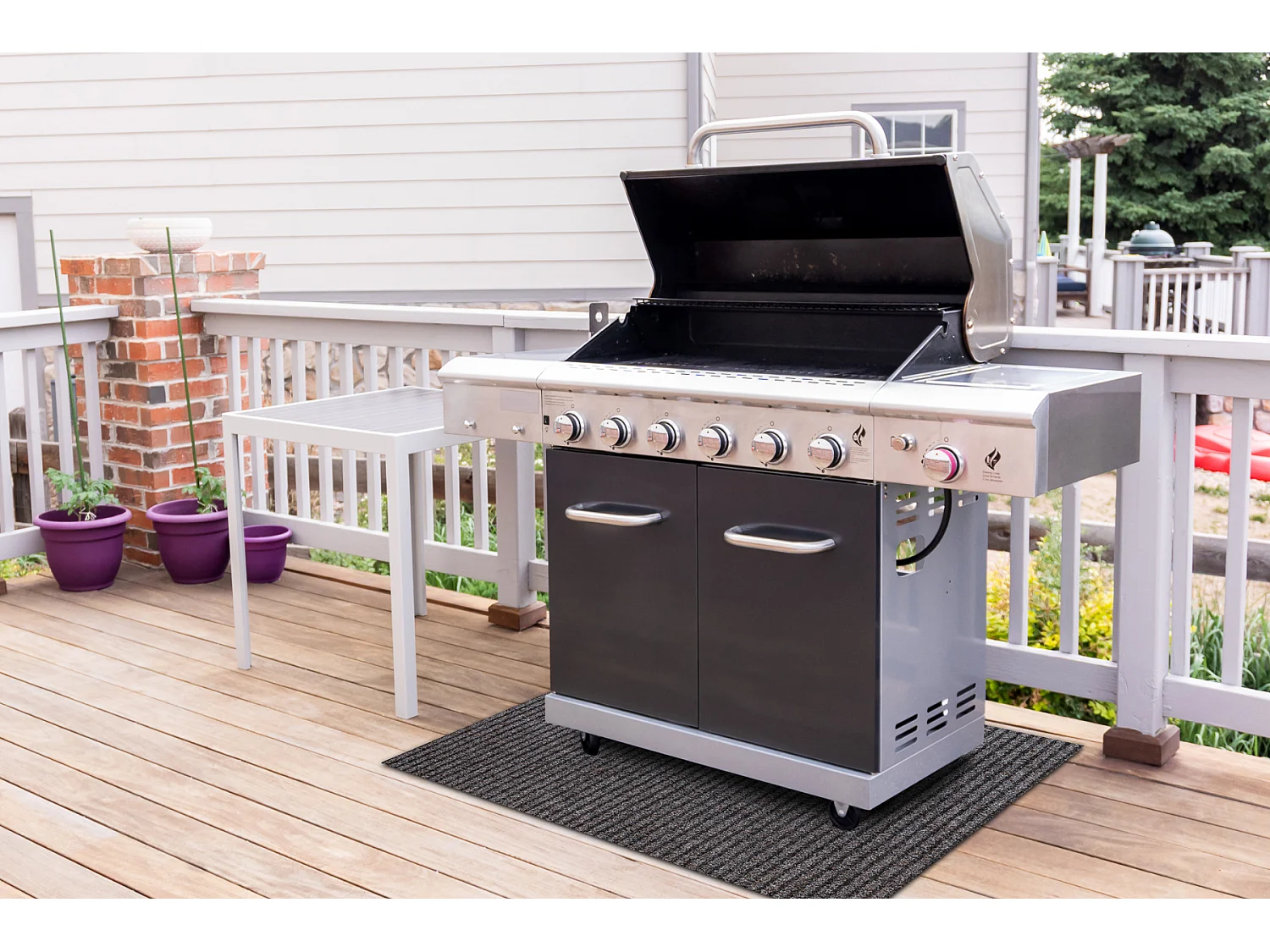 Tapis de protection pour barbecue GIN 1206 pour la terrasse, extérieu 100x150 cm