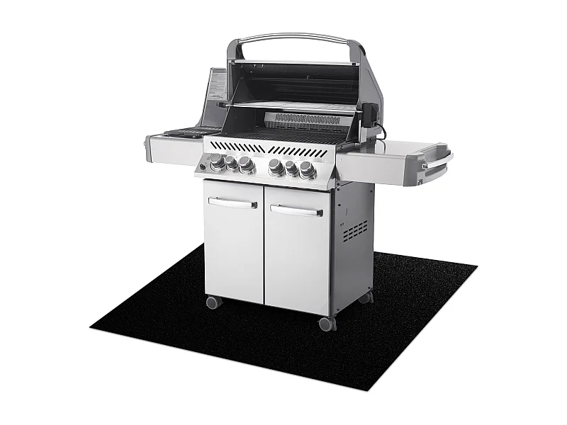 TRIUMPH 990 Grillschutzmatte für Terrasse, draussen – Schwarz 150x200 cm