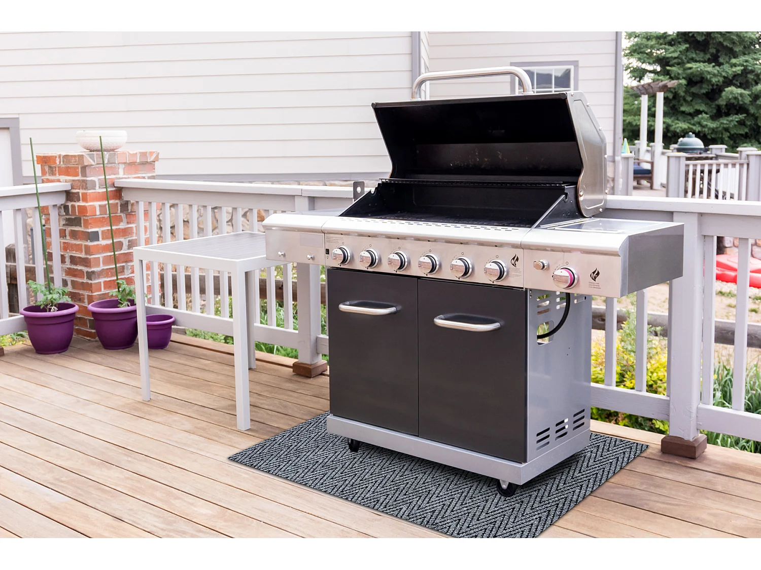 Tapis de protection pour barbecue MAGNUS 2954 pour terrasse, extérieu 100x150 cm