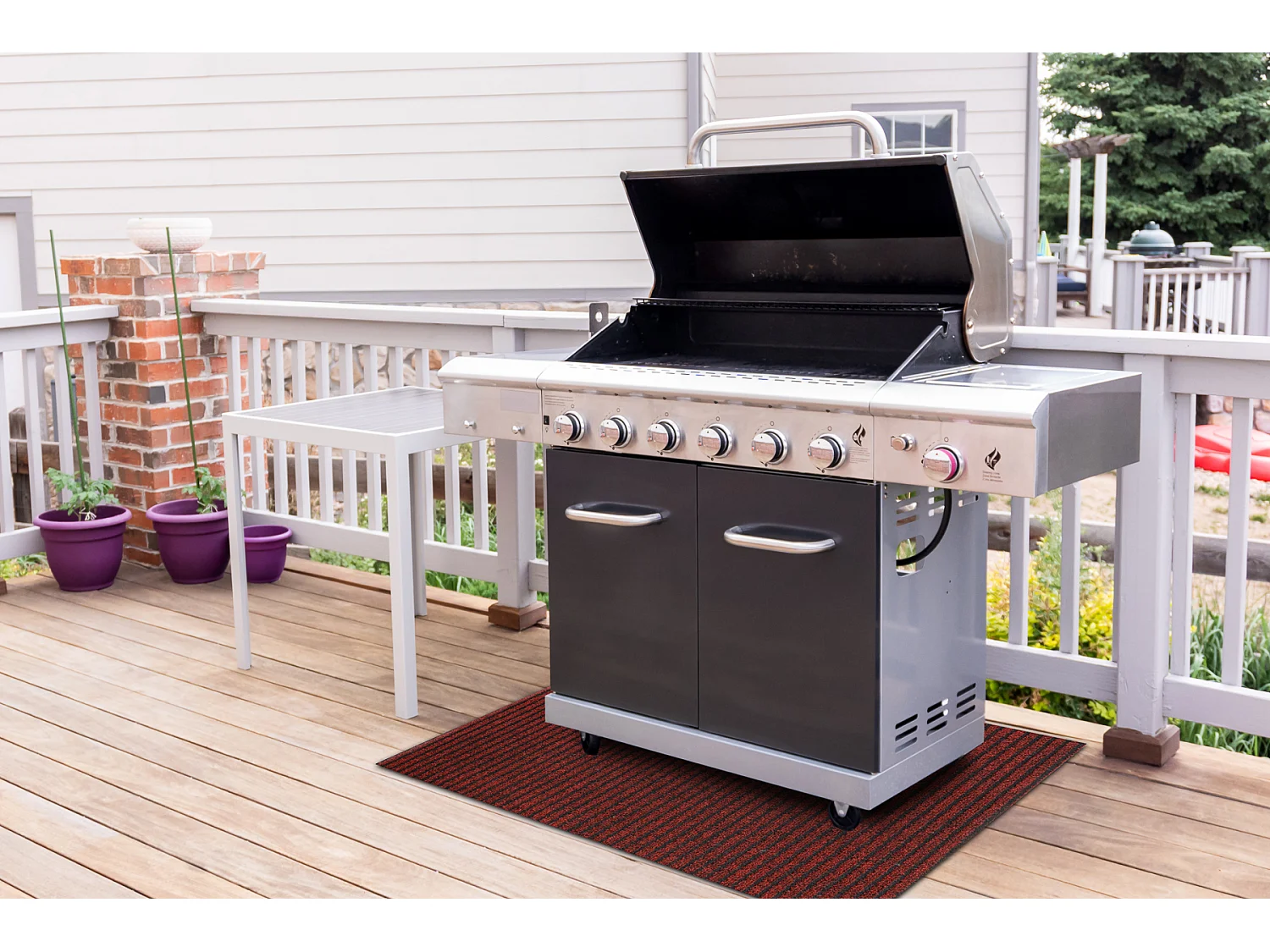 Tapis de protection pour barbecue GIN 3086 pour la terrasse, extérieu 100x150 cm