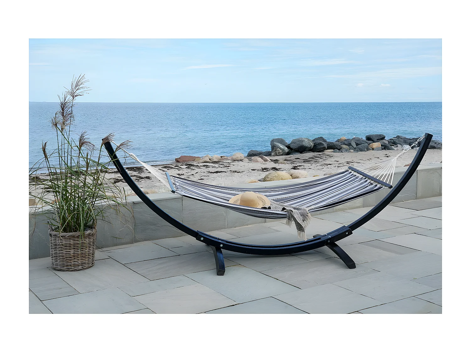 Hamac Tripoli, Gris, 320x120x120 cm, Seven Design