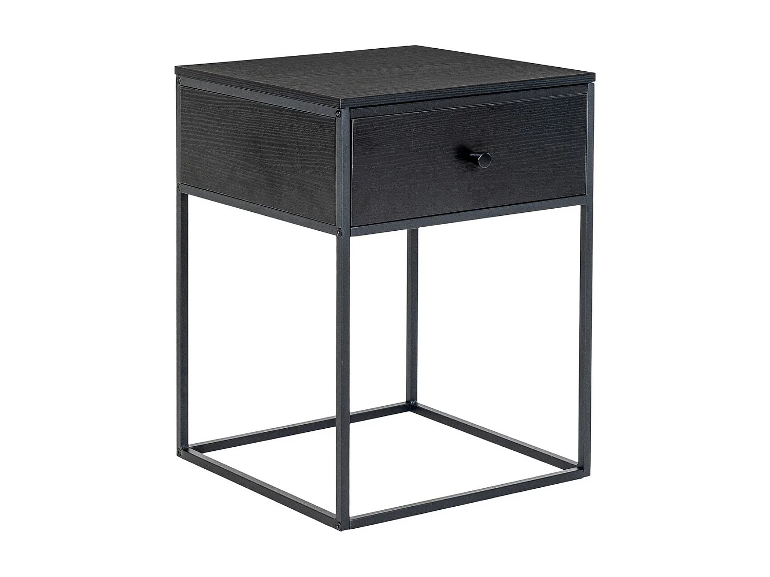 Nachtkastje Vita, Zwart, 40x40x55 cm, EPIKASA