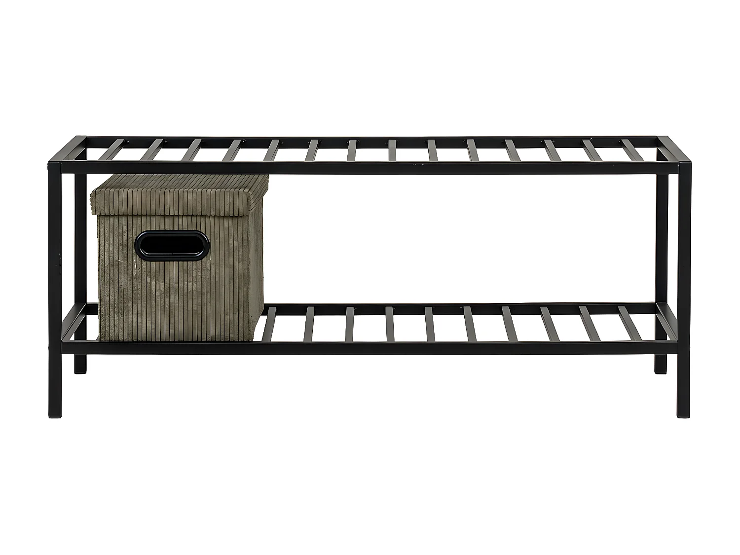 Scarpiera Vita, Nero, 34x79x32 cm, EPIKASA