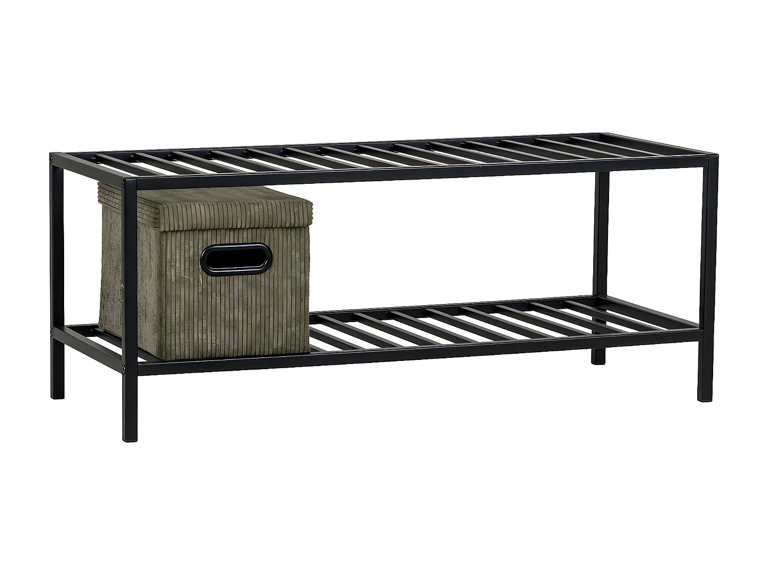 Scarpiera Vita, Nero, 34x79x32 cm, EPIKASA