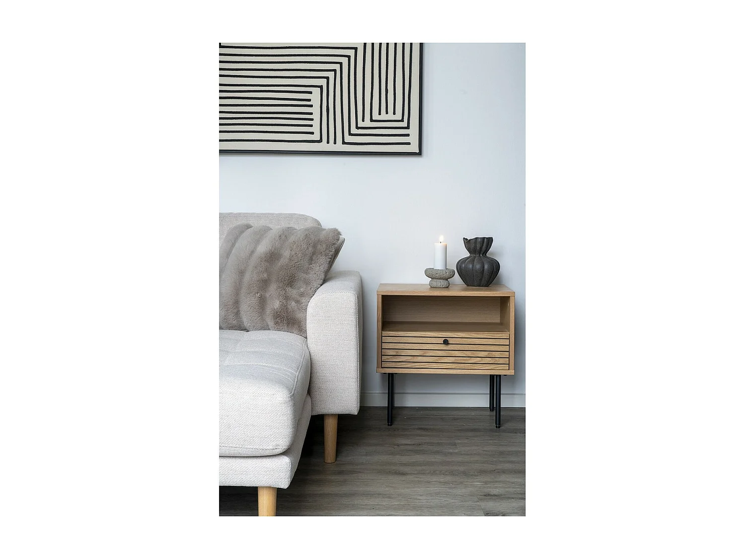 Almohada Decorativa Galena, Gris, 45x45x2 cm, Epikasa