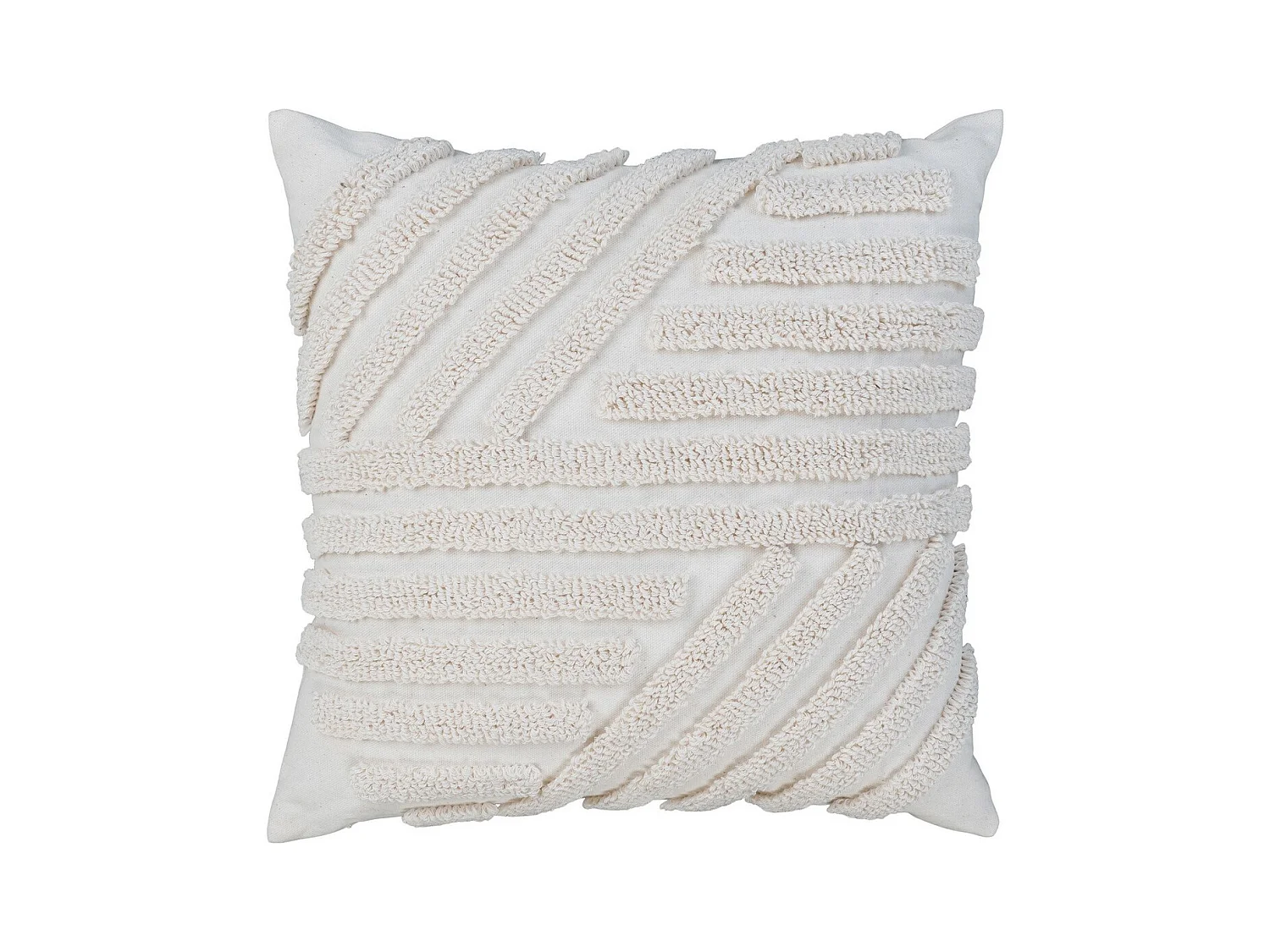 Decoratief Kussen Albany, Wit, 45x45x1 cm, Epikasa