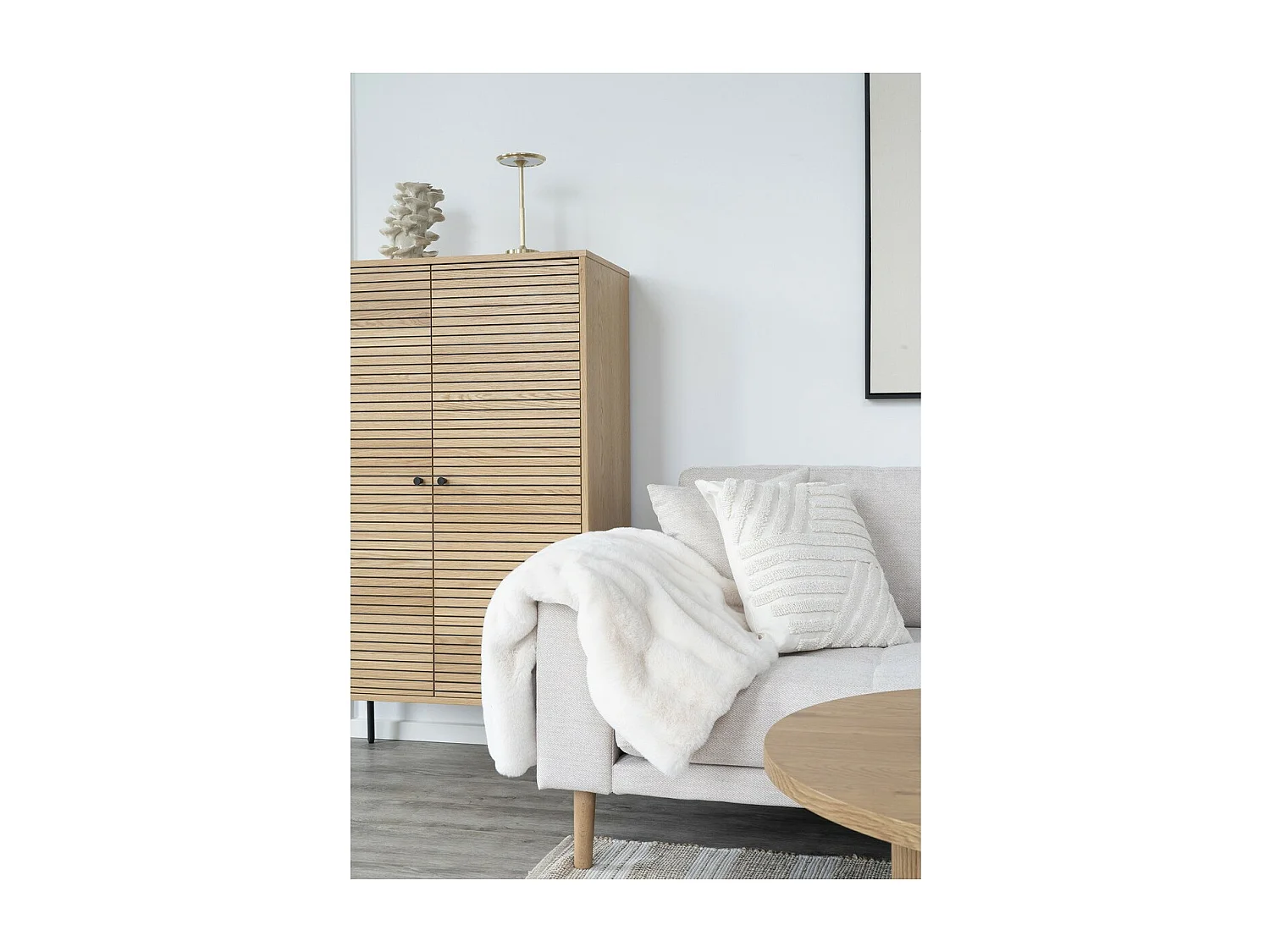 Decoratief Kussen Albany, Wit, 45x45x1 cm, Seven Design