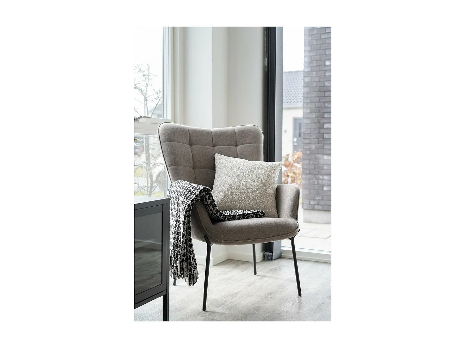 Decoratief Kussen Savannah, Beige, 45x45x1 cm, Epikasa