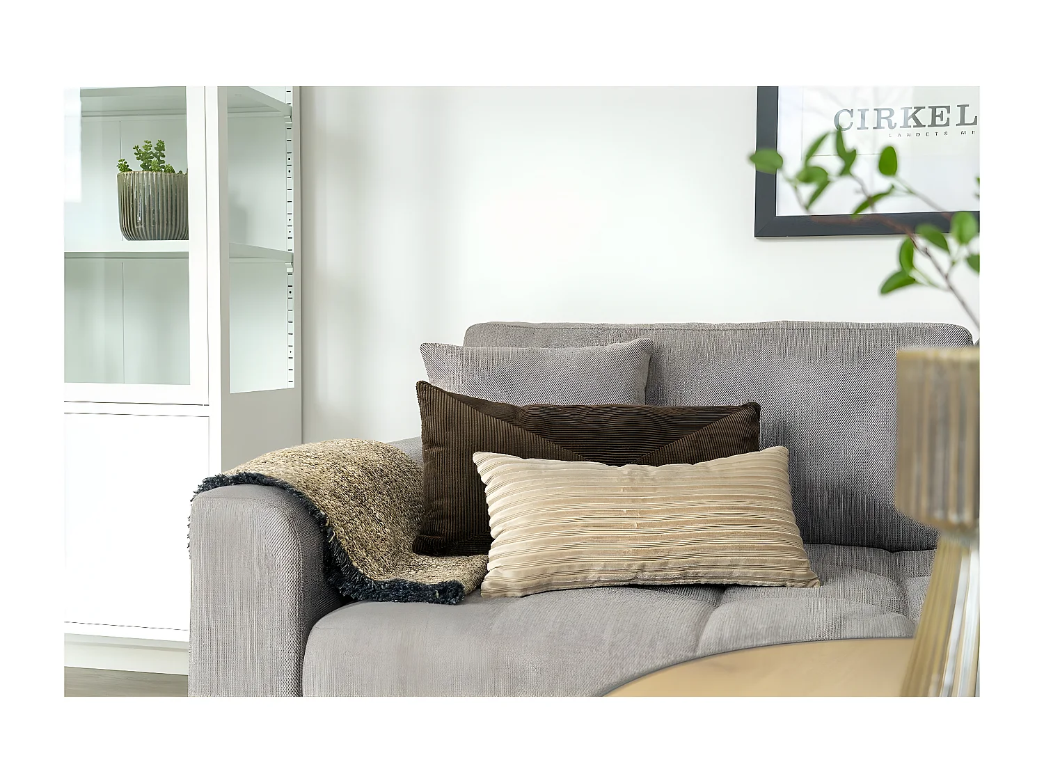 Coussin Décoratif Griffith, Marron, 60x30x1 cm, EPIKASA