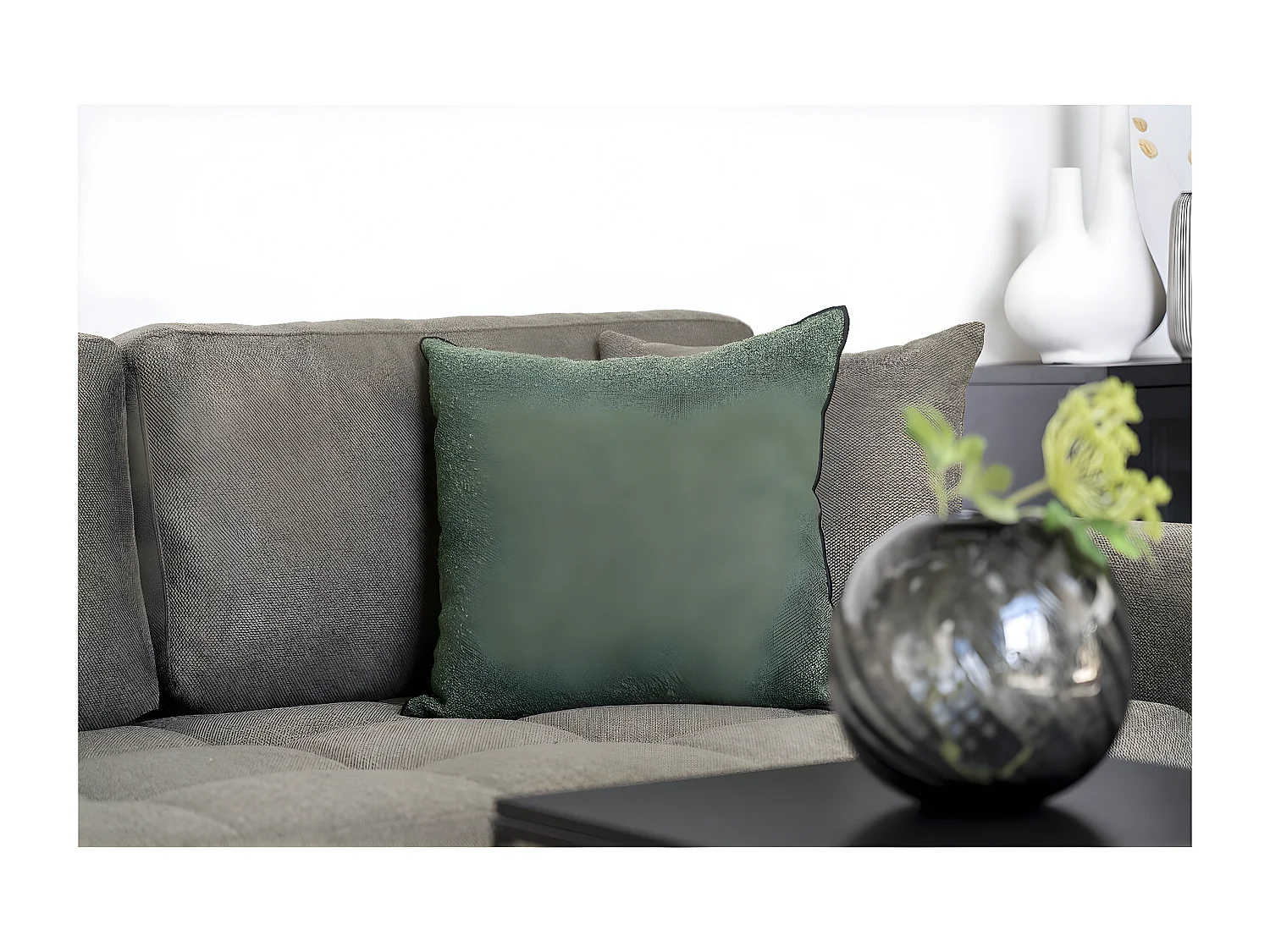 Coussin Décoratif Lismore, Vert, 40x40x1 cm, Seven Design