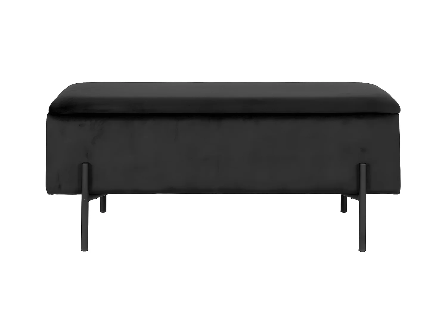 Banc avec Rangement Watford, Noir, 36,5x95x46 cm, Epikasa
