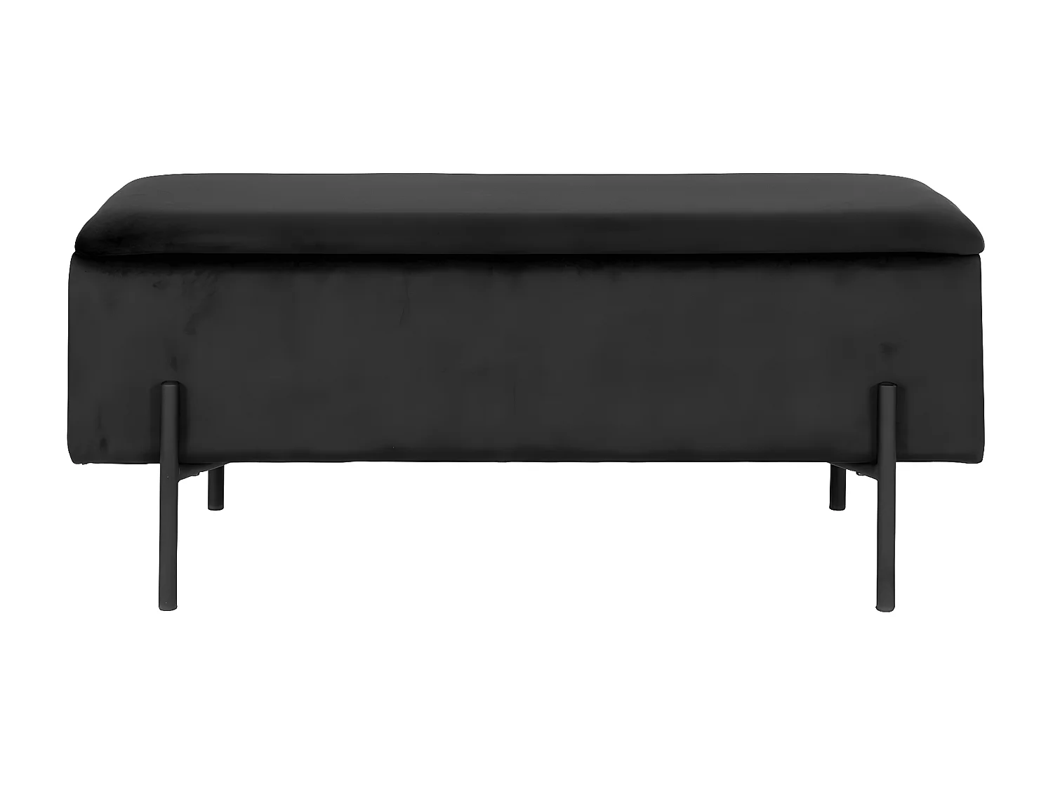 Banc avec Rangement Watford, Noir, 36,5x95x46 cm, Seven Design