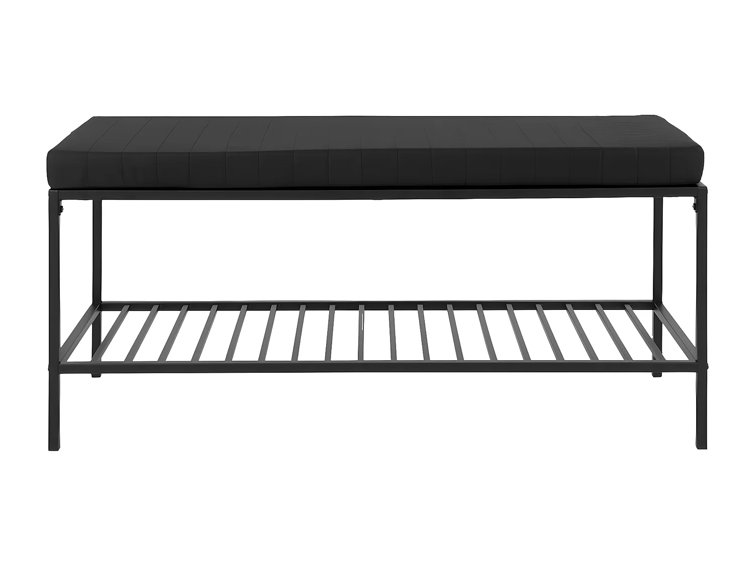 Banc Vita, Noir, 36x100x48,5 cm, EPIKASA