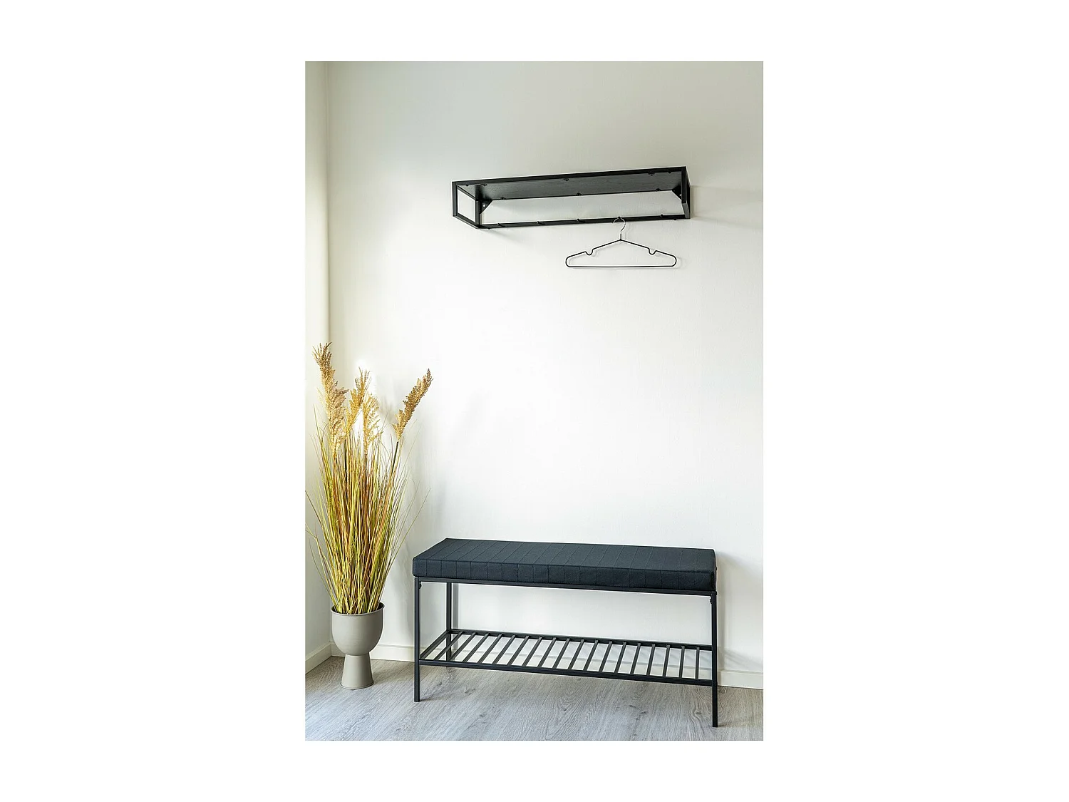 Banc Vita, Noir, 36x100x48,5 cm, EPIKASA