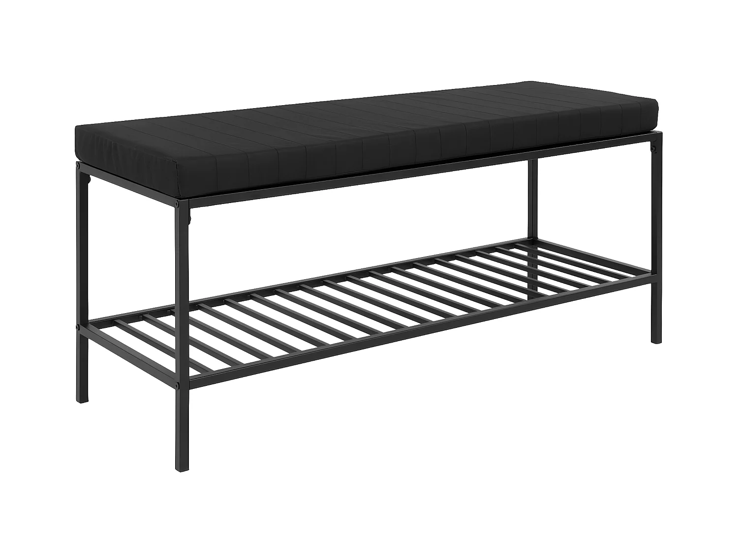 Banc Vita, Noir, 36x100x48,5 cm, EPIKASA