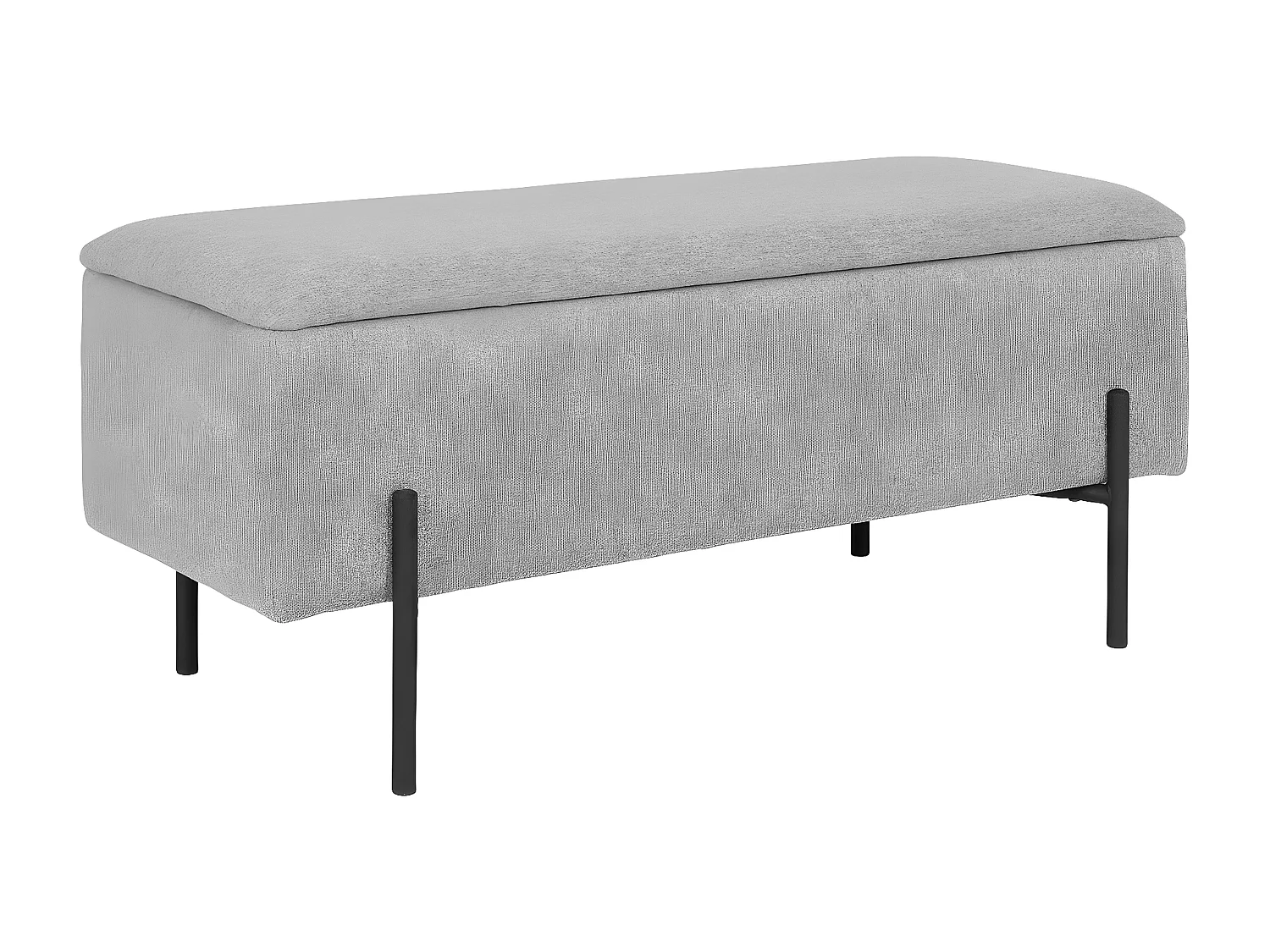 Banc avec Rangement Watford, Gris, 36,5x95x46 cm, Seven Design