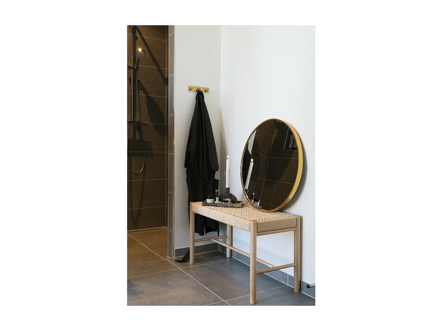 Bank Abano, Bruin, 35x80x45 cm, EPIKASA