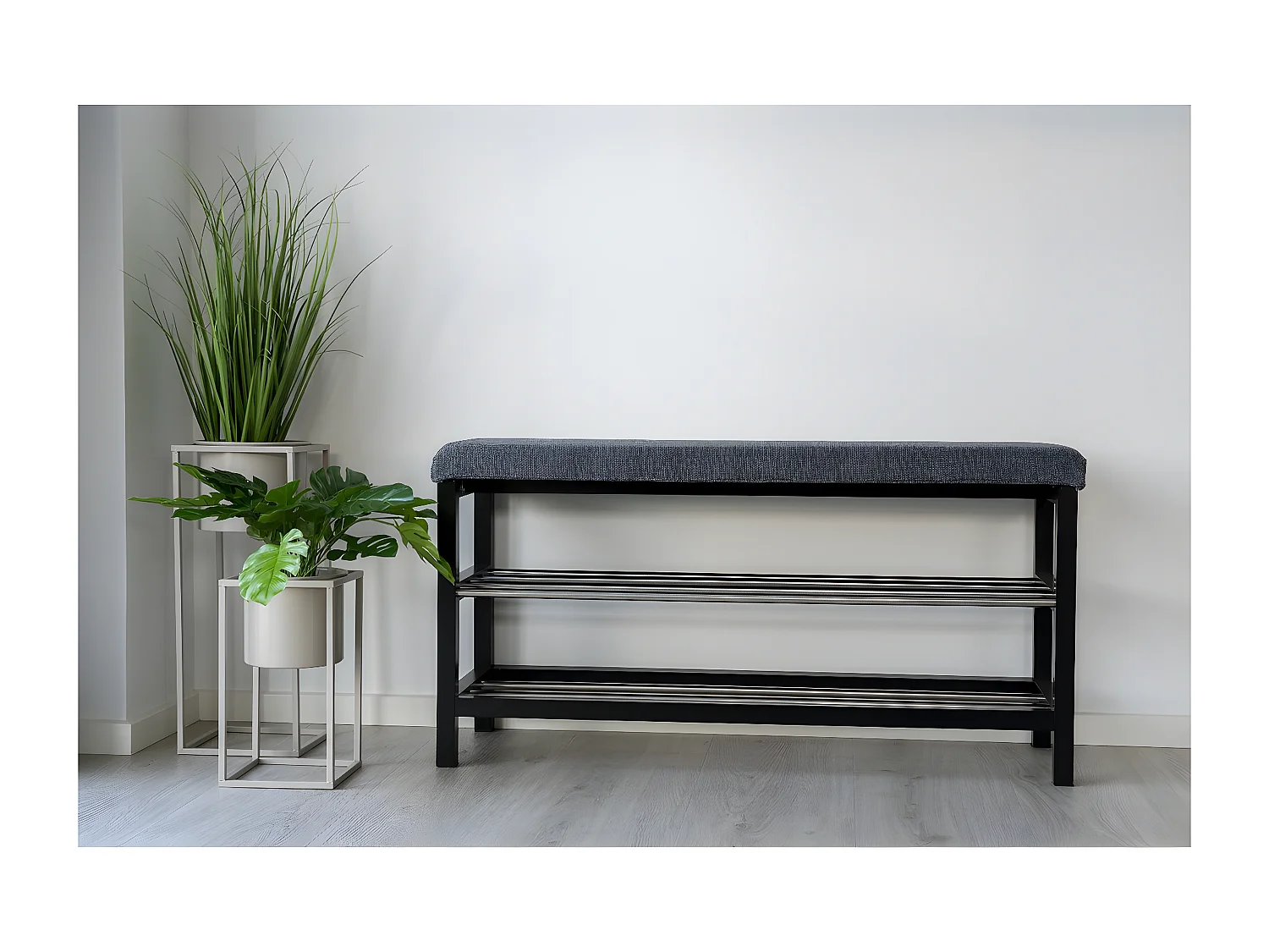 Banc Padova, Gris, 100x34x50 cm, EPIKASA