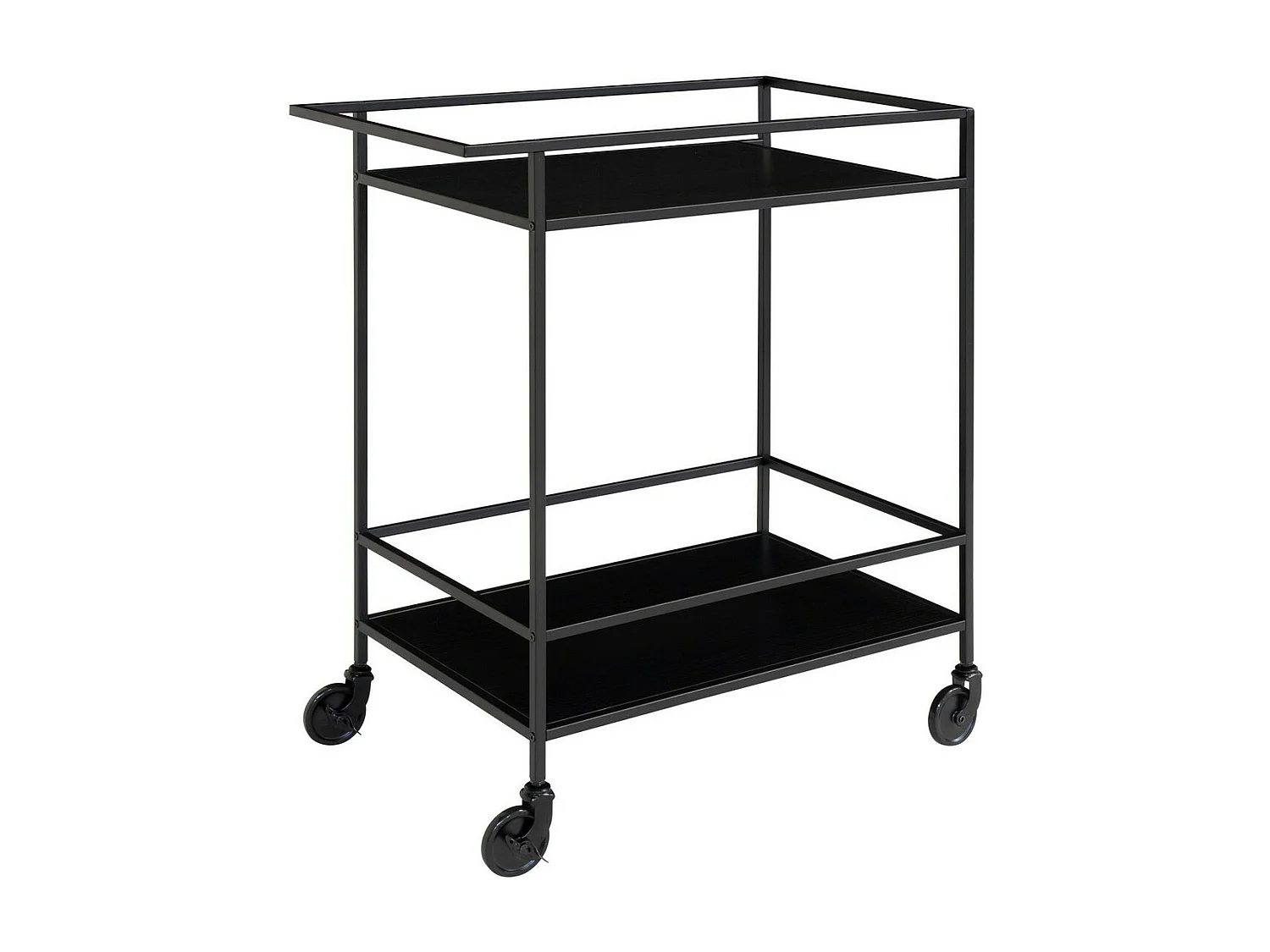 Chariot de Cuisine Vita, Noir, 68x40x79 cm, EPIKASA