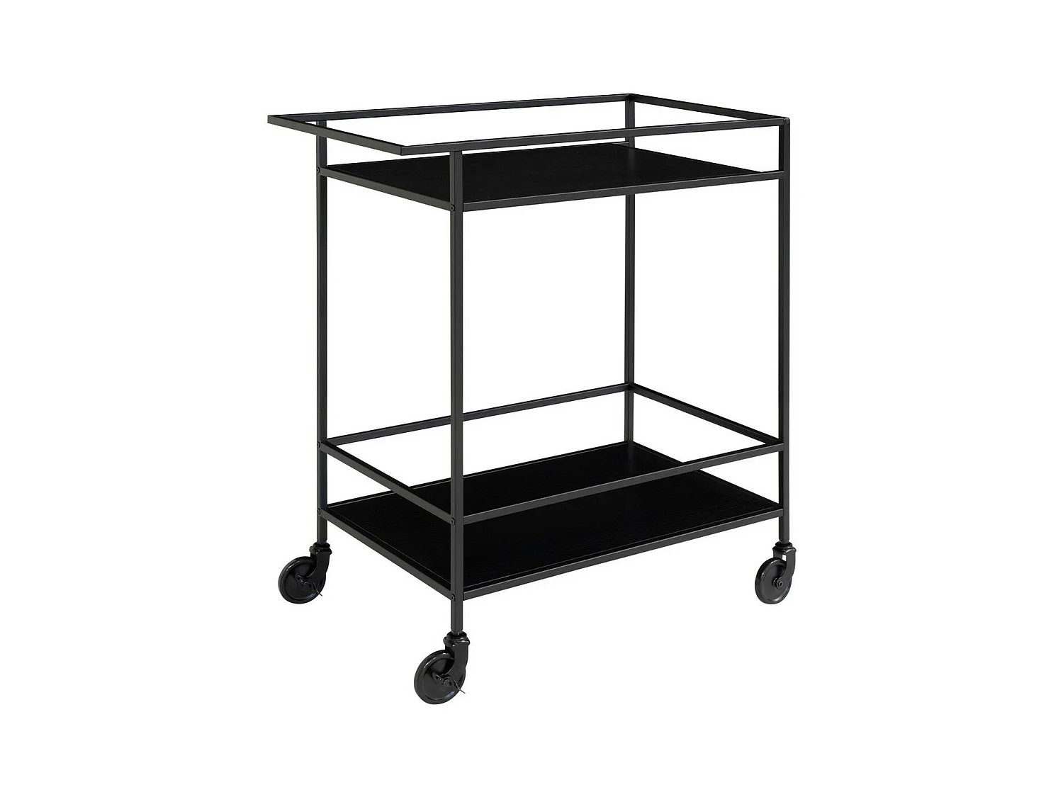 Chariot de Cuisine Vita, Noir, 68x40x79 cm, EPIKASA