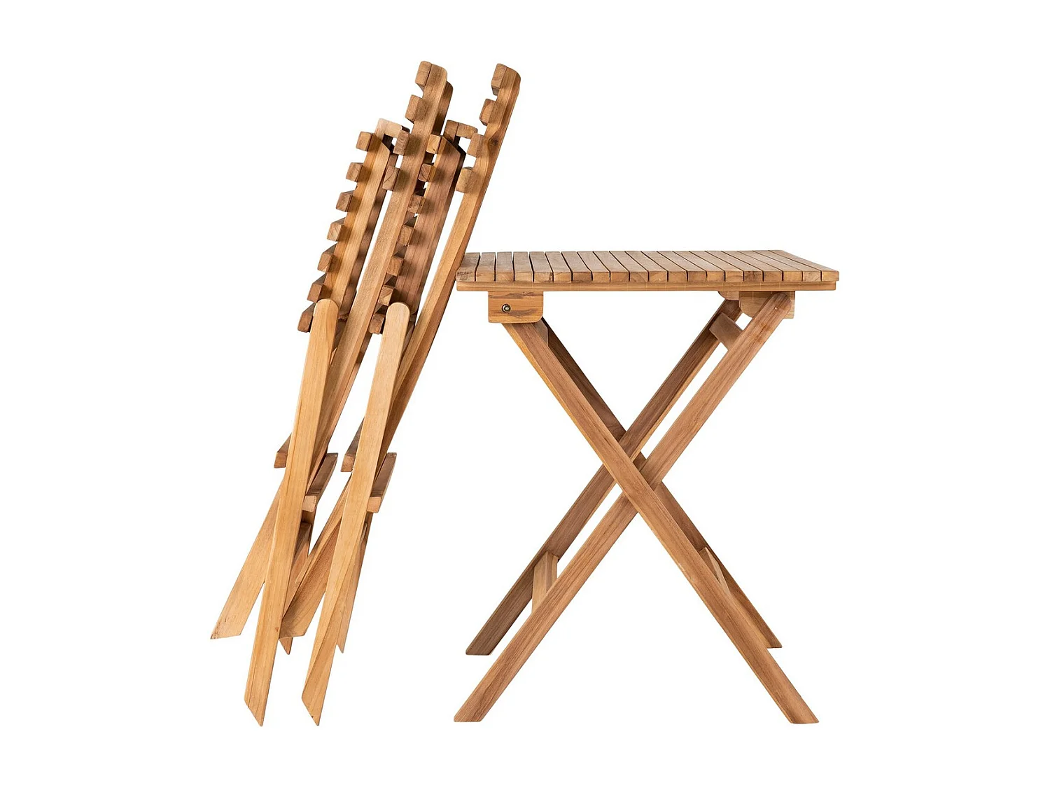 Set van 3 Tuinmeubelen Cuenca, Bruin, 60x60x75 cm, EPIKASA