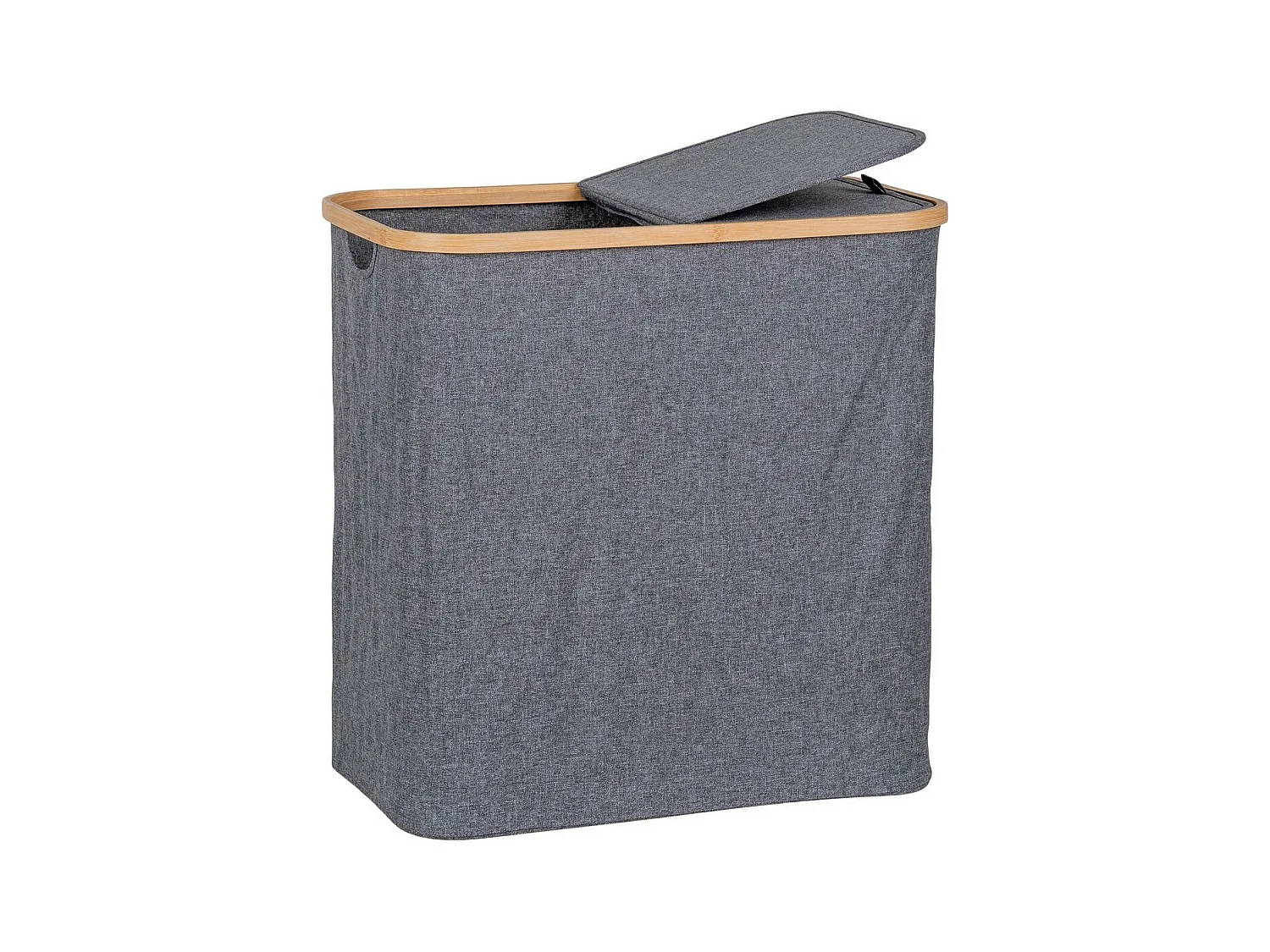 Panier à Linge Noto, Gris, 33x54x54 cm, EPIKASA