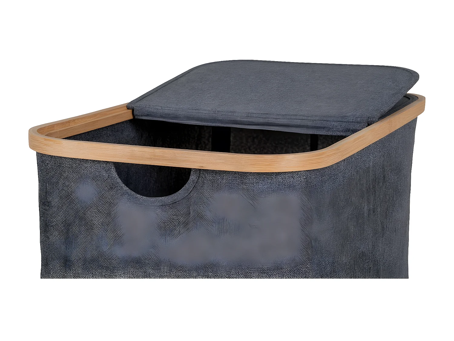 Panier à Linge Noto, Gris, 33x54x54 cm, Seven Design