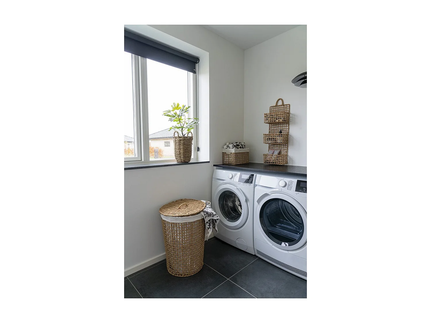 Wasmand Pomal, Bruin, 42x42x56 cm, Seven Design