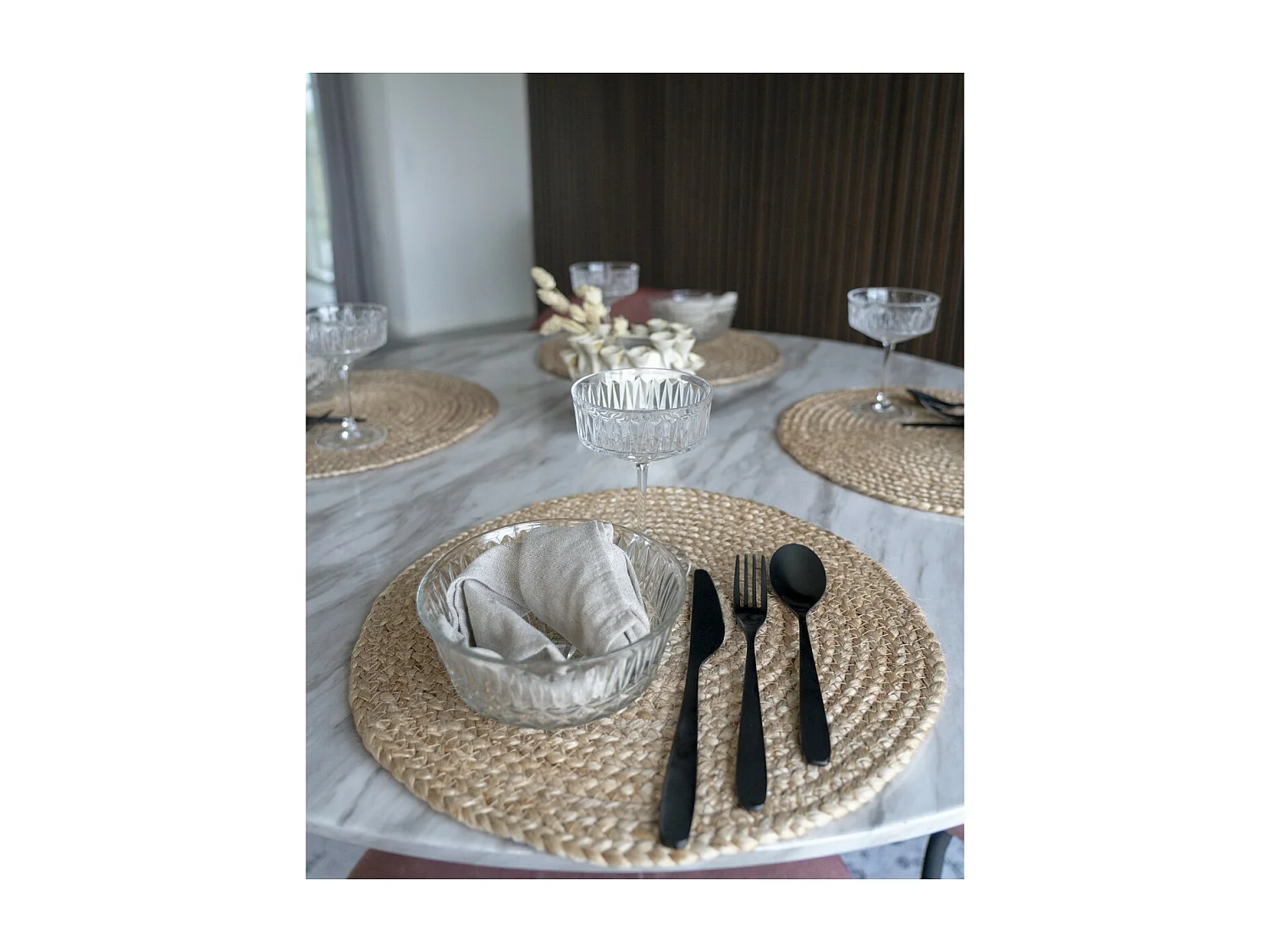 Set di 4 Sottopiatti Bombay, Marrone, 38x38x0,5 cm, EPIKASA