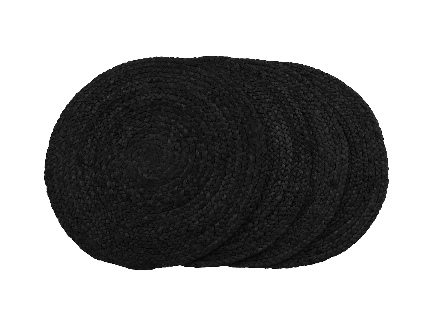 Set di 4 Sottopiatti Bombay, Nero, 38x38x0,5 cm, EPIKASA