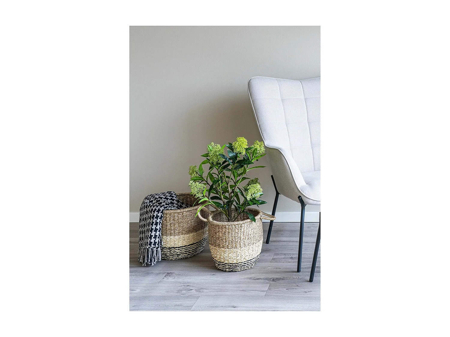 Plante Artificielle Skimmia, Vert, 40x40x75 cm, EPIKASA