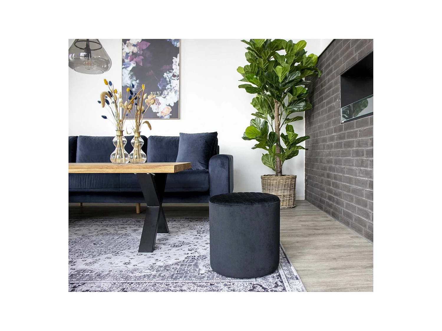 Sztuczna Roślina Ficus Lyrata, Zielony, 81x93x190 cm, EPIKASA