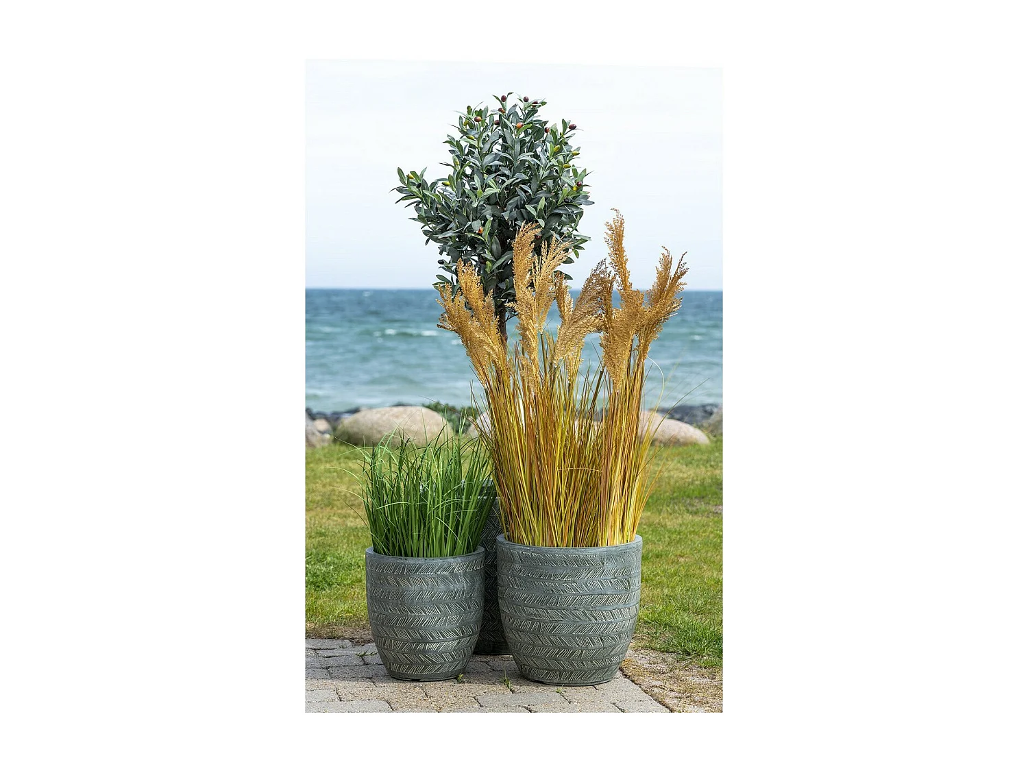 Plante Artificielle Sorgho, Marron, 35x30x110 cm, Seven Design