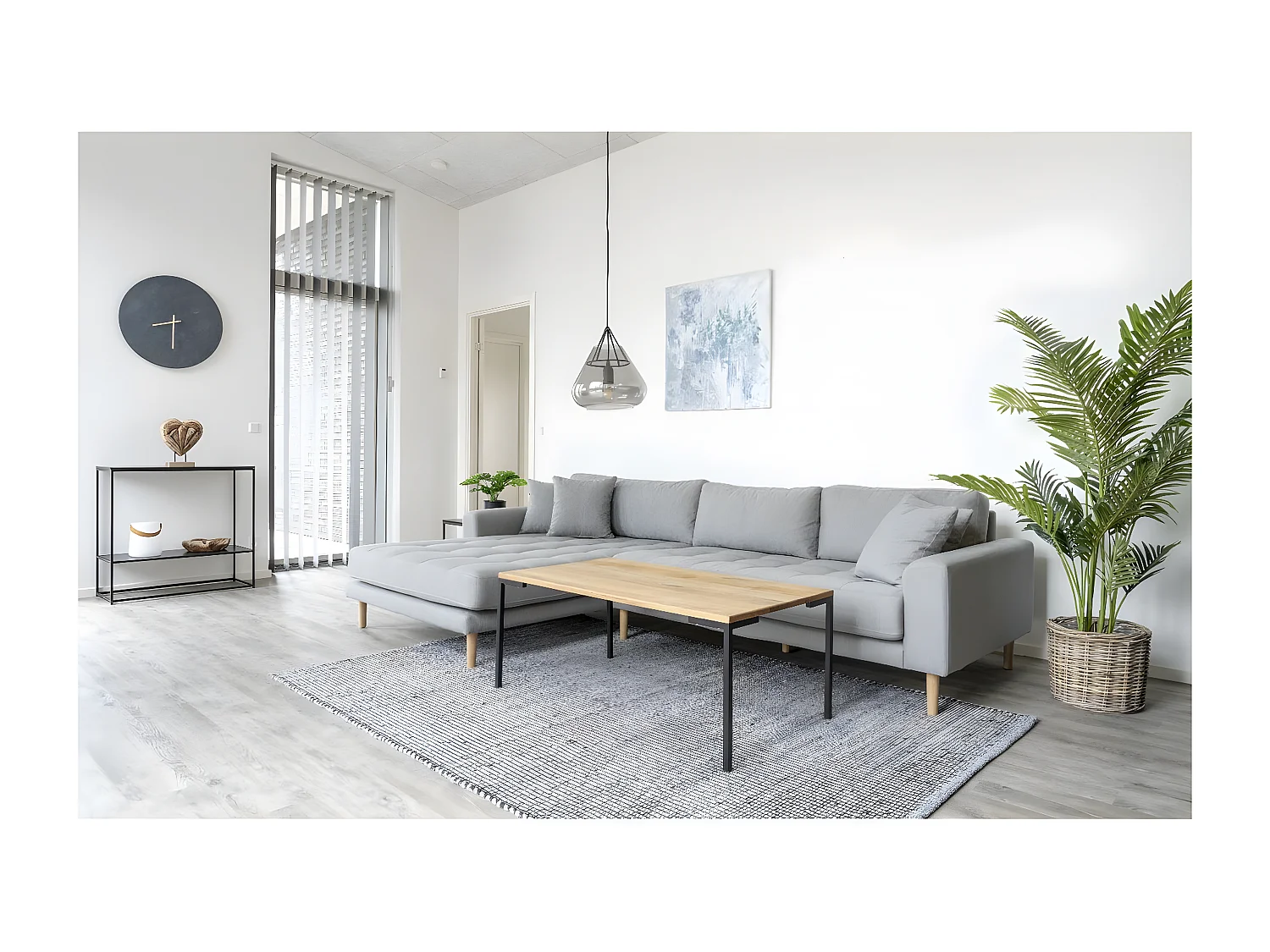 Kunstplant Areca, Groen, 64x64x175 cm, Seven Design