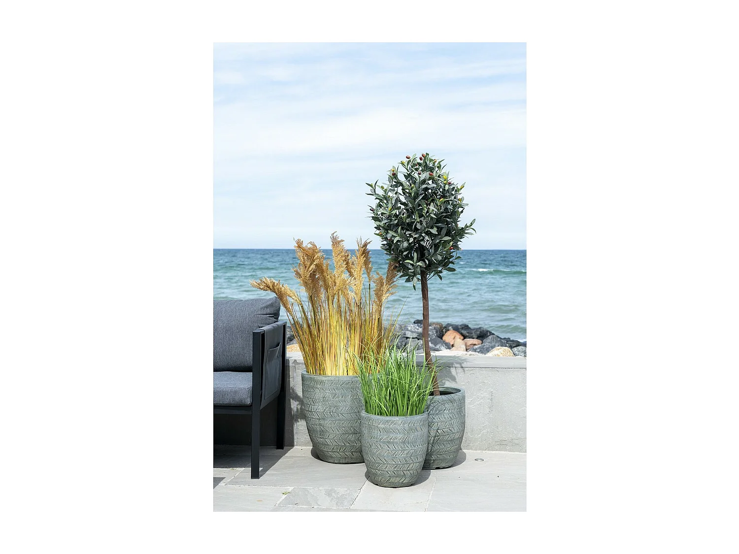 Plante Artificielle Olivier, Vert, 58x58x150 cm, Seven Design