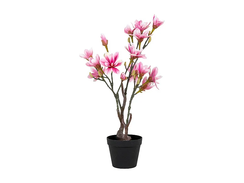 Plante Artificielle Magnolia, Rose, 30x40x74 cm, EPIKASA
