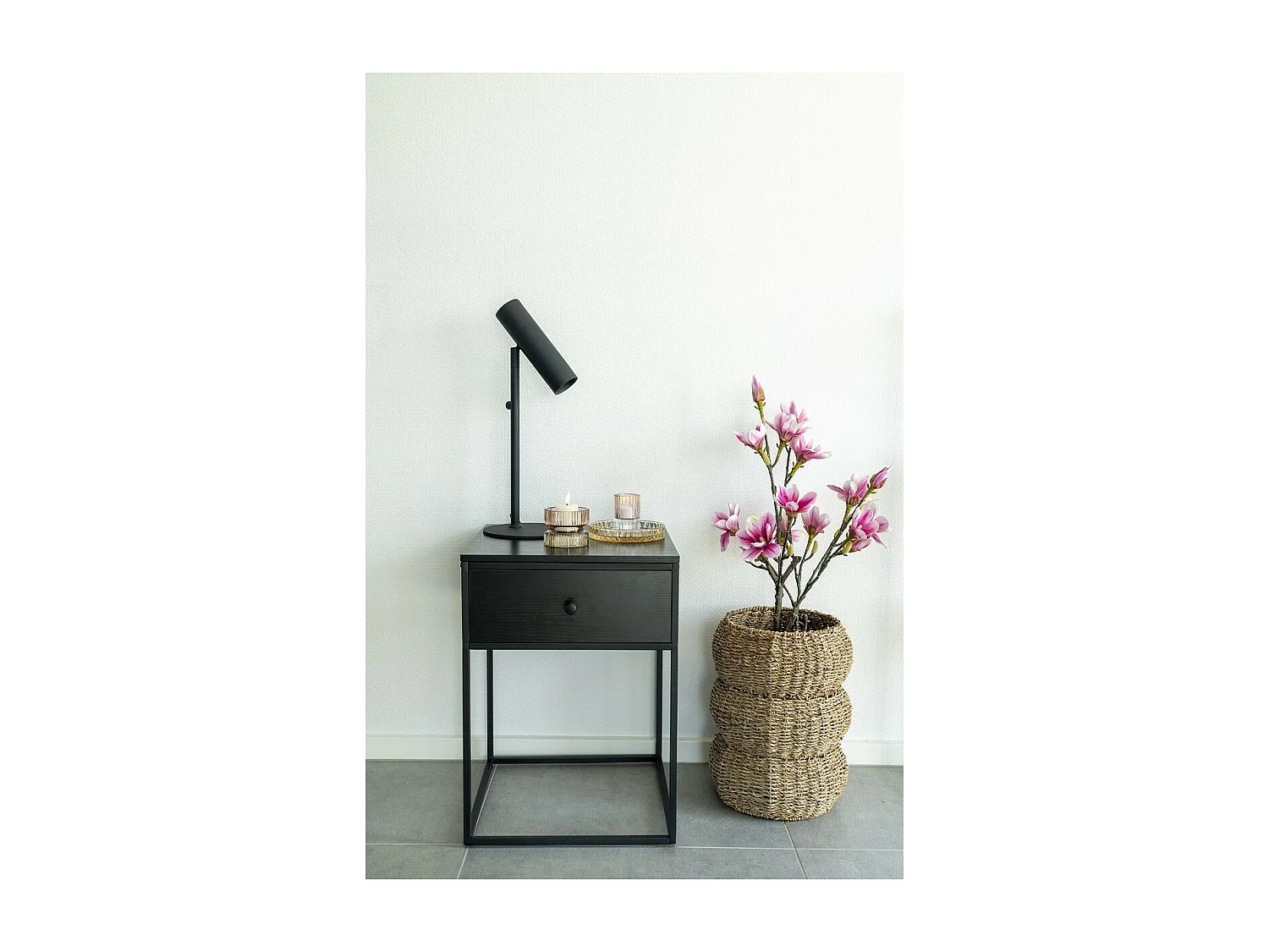 Plante Artificielle Magnolia, Rose, 30x40x74 cm, Seven Design