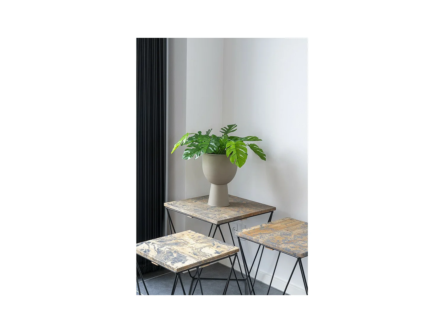 Sztuczna Roślina Monstera, Zielony, 40x40x45 cm, EPIKASA