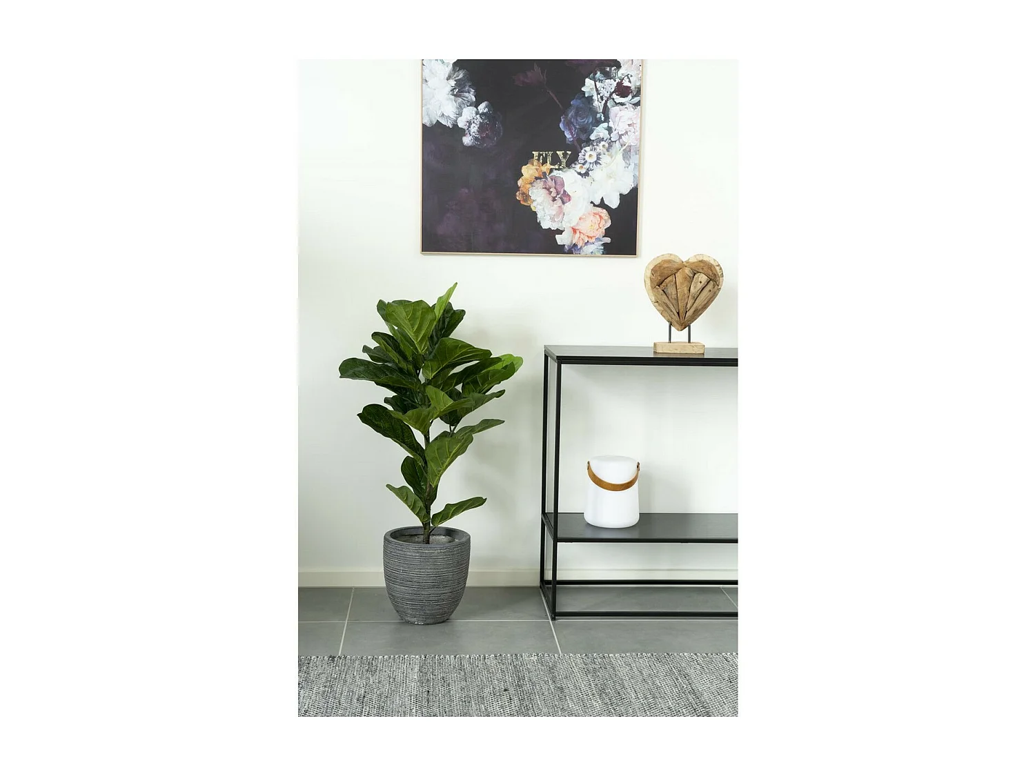 Kunstplant Ficus Lyrata, Groen, 36x46x100 cm, Seven Design