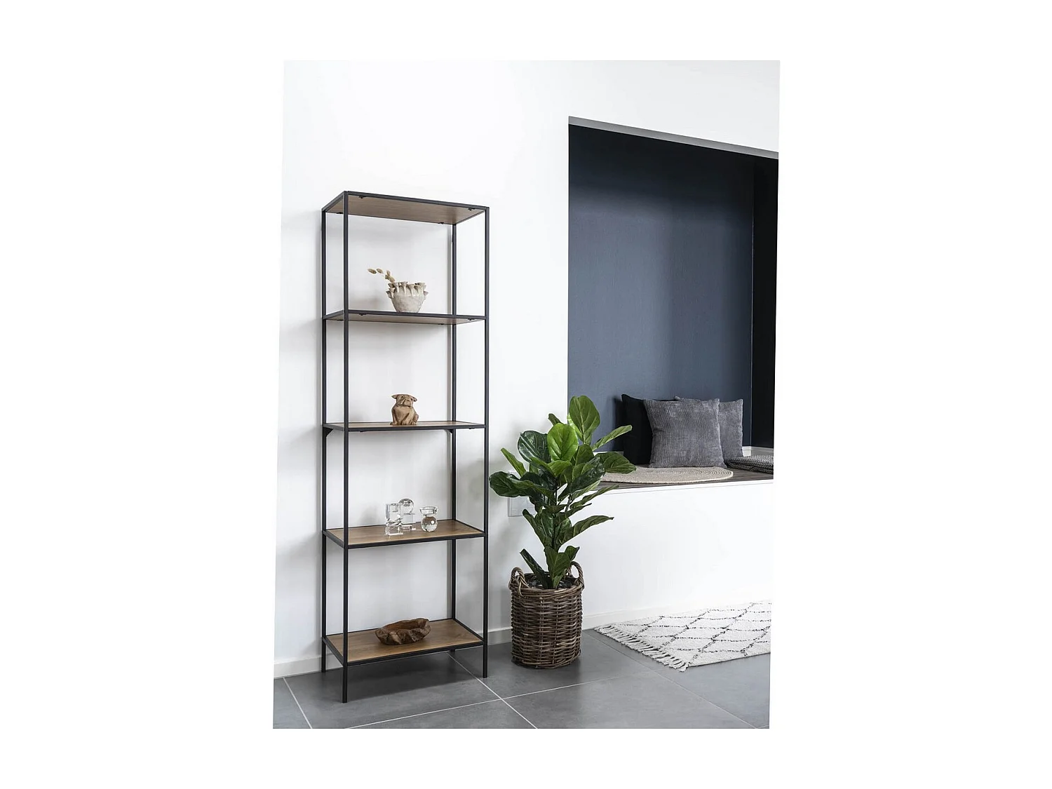 Kunstplant Ficus Lyrata, Groen, 36x46x100 cm, Seven Design