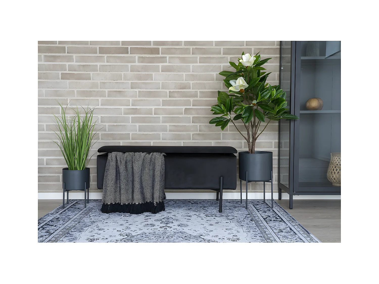 Plante Artificielle Poa, Vert, 30x30x68 cm, EPIKASA