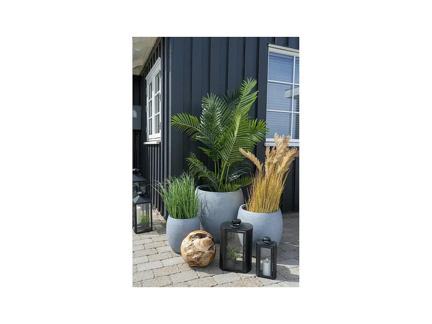 Plante Artificielle Poa, Vert, 30x30x68 cm, EPIKASA