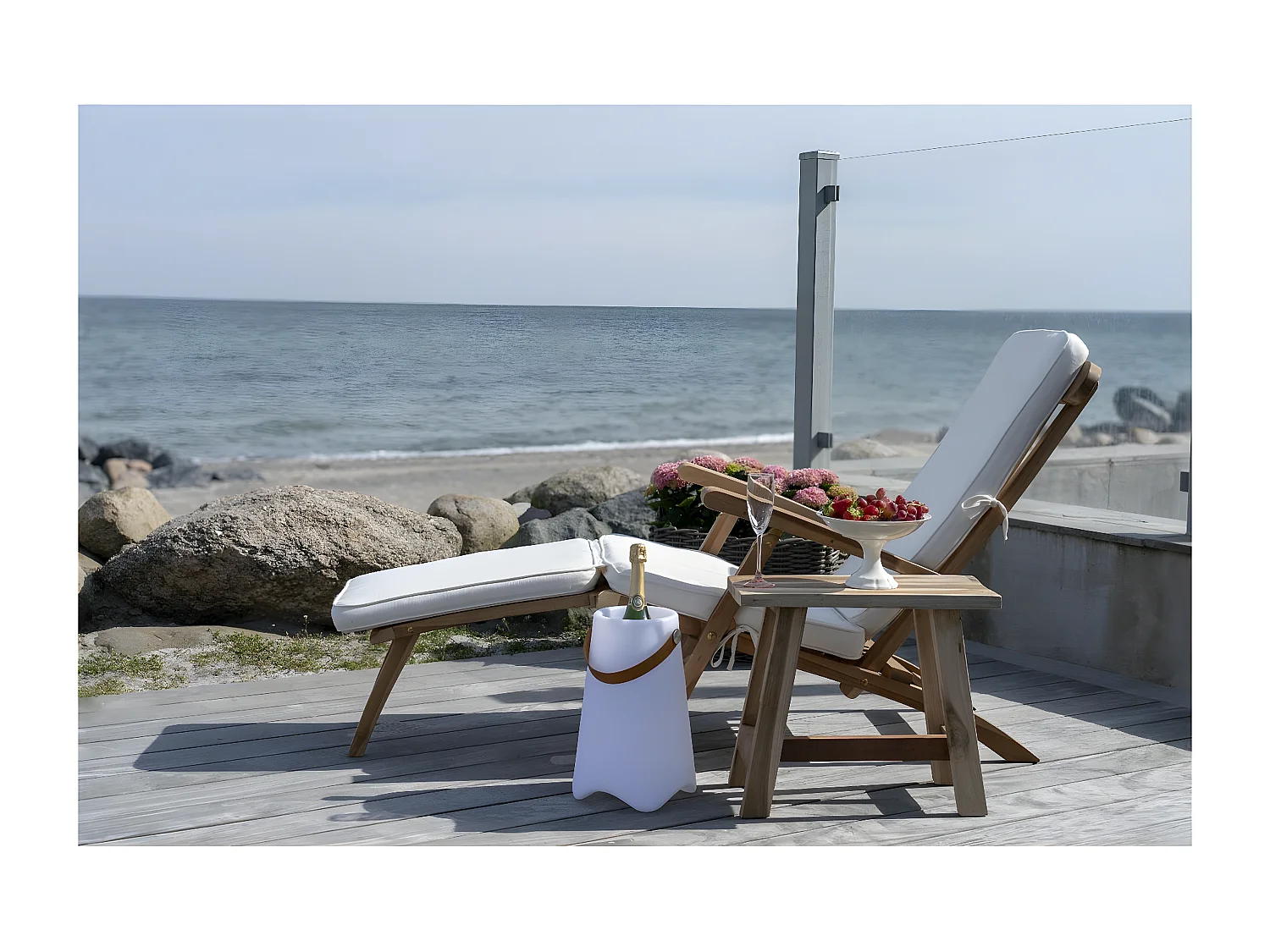 Chaise Longue Arrecife, Marron, 150x60x95 cm, Seven Design