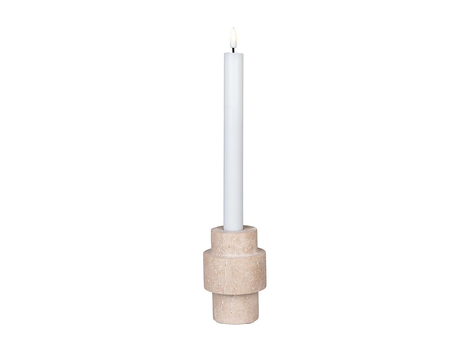 Kaarsenhouder Candle, Beige, 7x7x10 cm, EPIKASA
