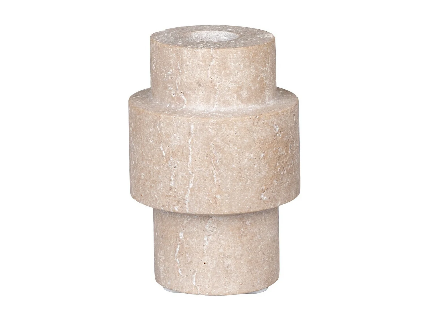 Bougeoir Candle, Beige, 7x7x10 cm, EPIKASA