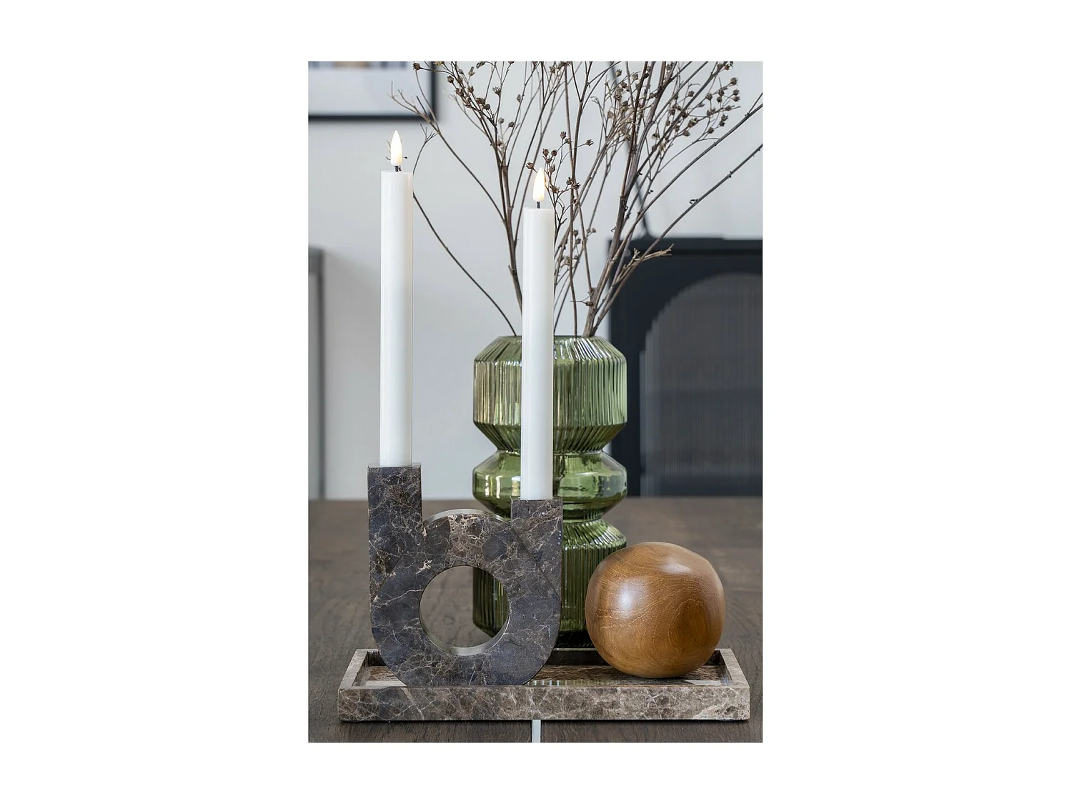 Portacandela Candle, Marrone, 3,5x12x14 cm, EPIKASA