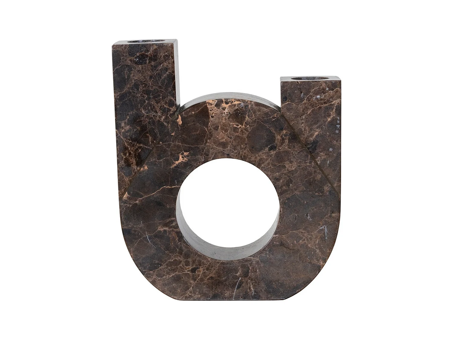 Bougeoir Candle, Marron, 3,5x12x14 cm, EPIKASA