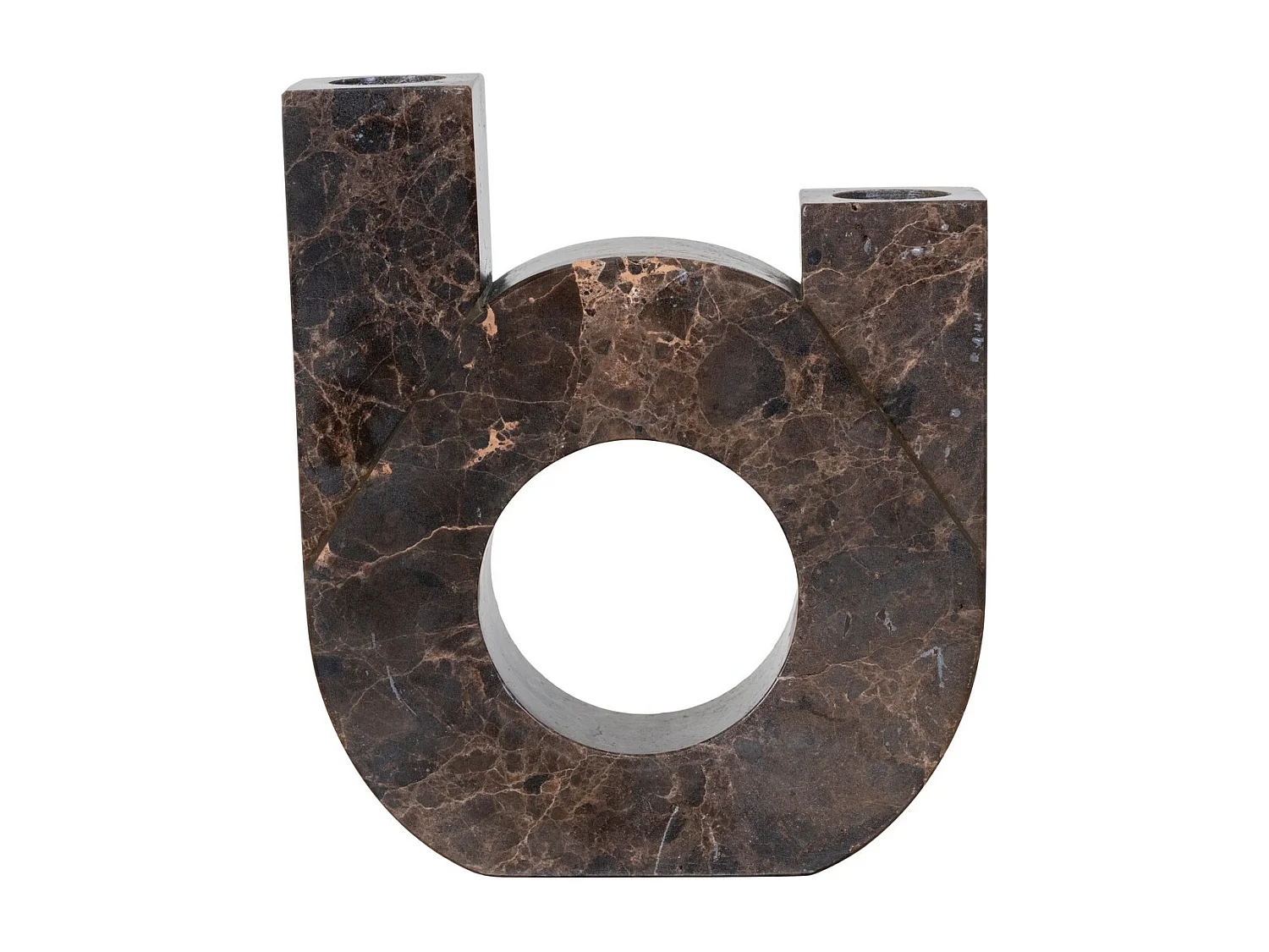 Bougeoir Candle, Marron, 3,5x12x14 cm, EPIKASA